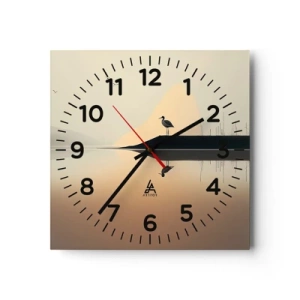 Relógio de parede - Relógio em vidro - Senhor no lago - 40x40 cm