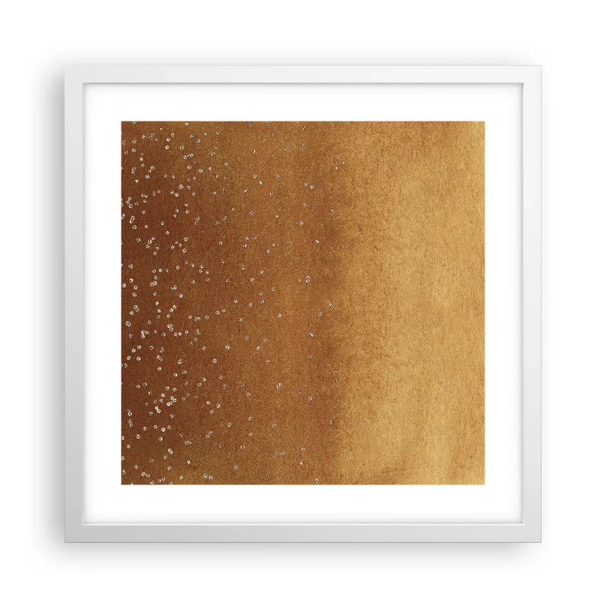 Pôster em moldura branca - O nascimento da luz - 40x40 cm