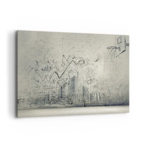 Quadro em tela - Minha vida maravilhosa na cidade - 100x70 cm