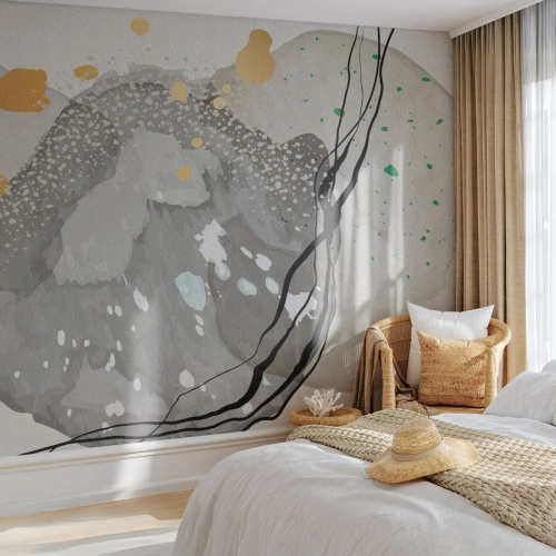 Papel de Parede Premium Sand - Composição orgánica - Abstração, Borrões, Pintar - 400x280 cm