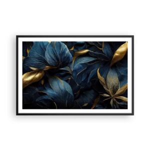 Pôster com moldura preta - Forrado com ouro - 91x61 cm