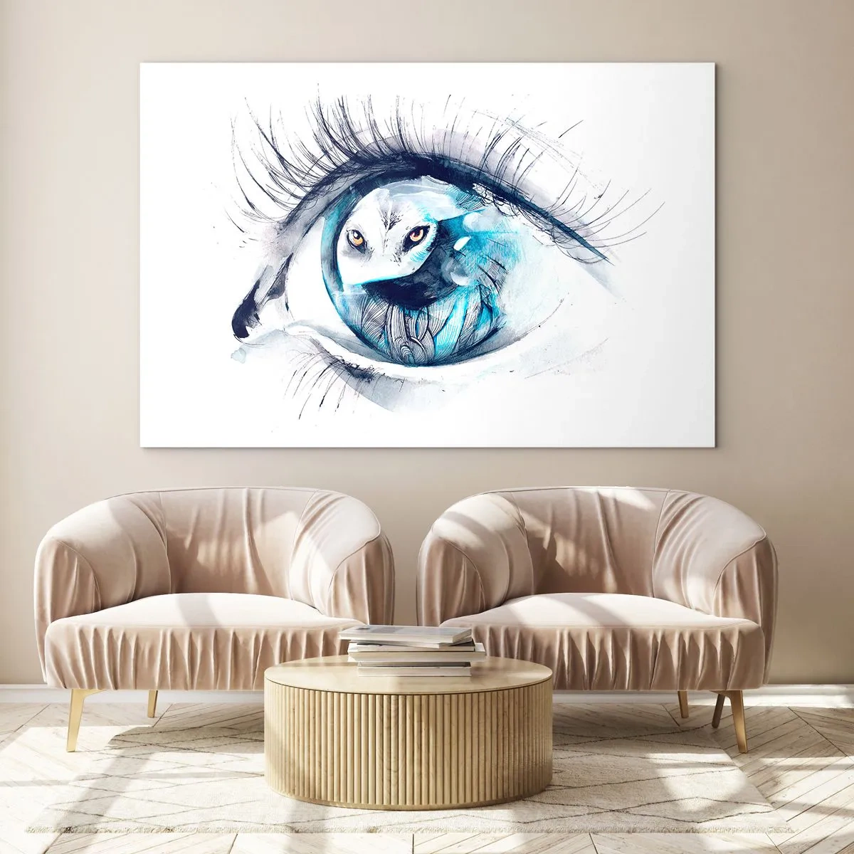 Quadro em vidro - Cara a cara com o selvagem - 100x70 cm
