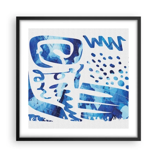 Pôster com moldura preta - Voltar às raízes - 50x50 cm