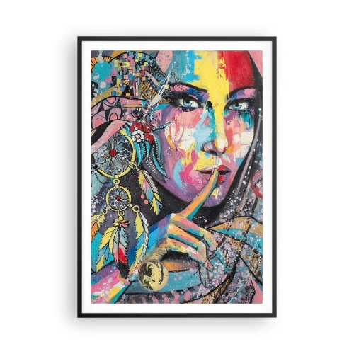 Pôster com moldura preta - Fique em silêncio até compreender - 70x100 cm