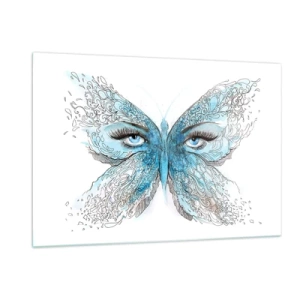 Quadro em vidro - Borboleta eros - 120x80 cm
