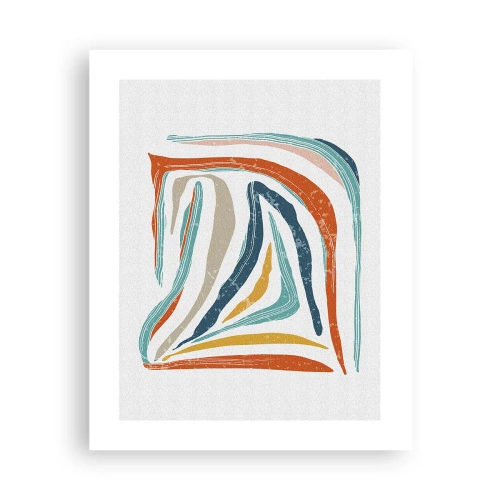 Pôster - Abstração com um sorriso amigável - 40x50 cm