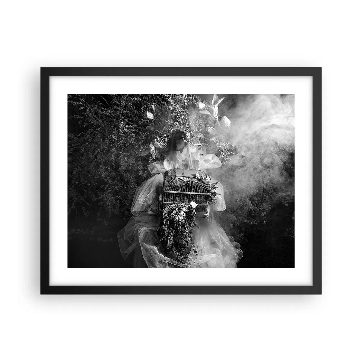Pôster com moldura preta - A própria mãe – natureza - 50x40 cm