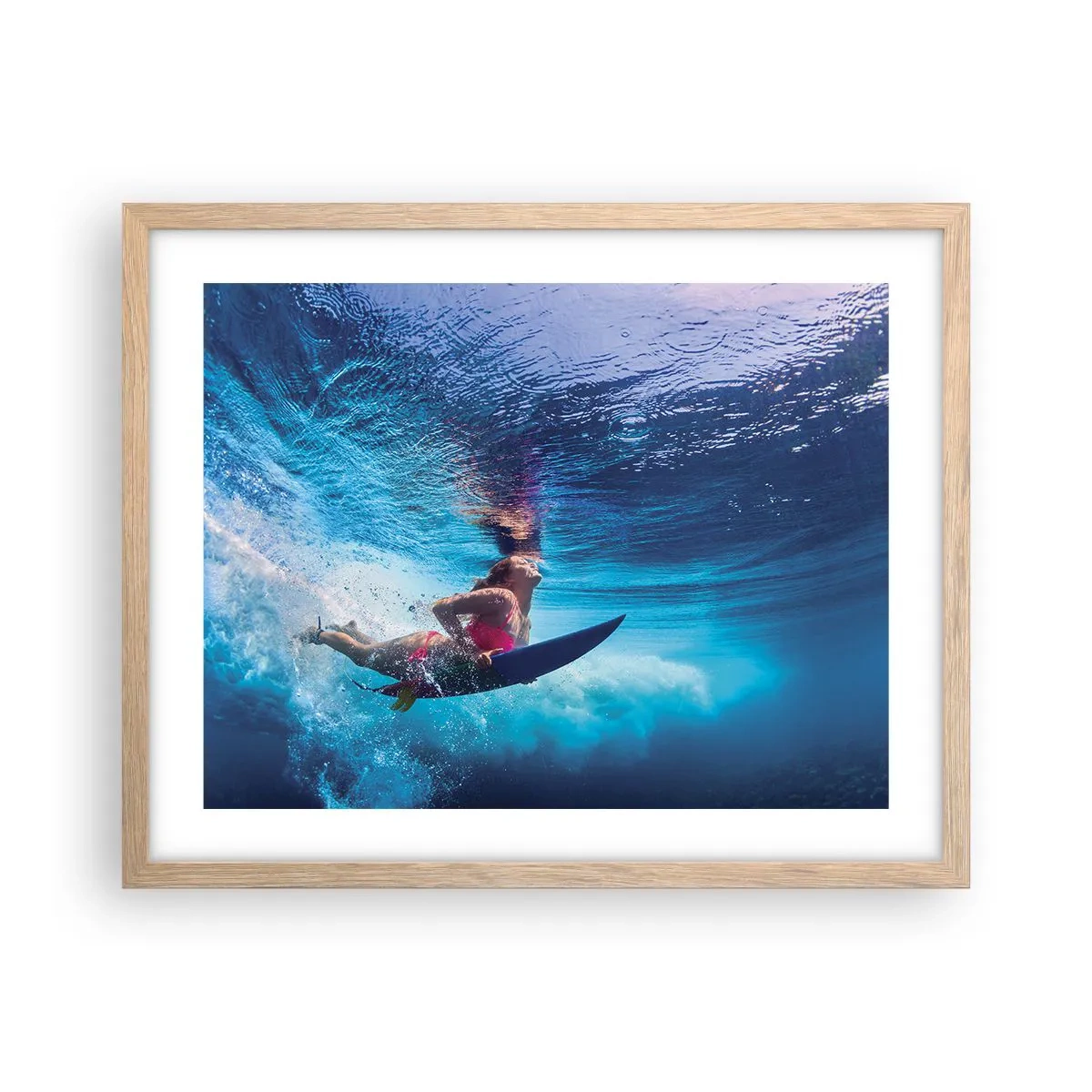 Pôster com moldura de carvalho claro - Profundidade da alegria - 50x40 cm