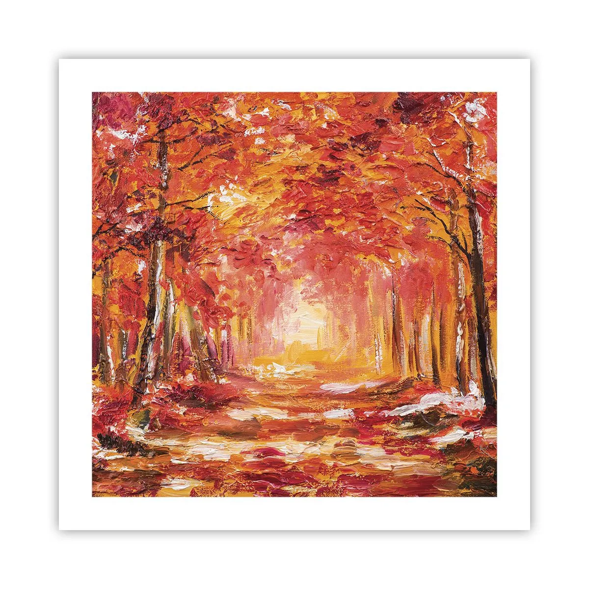 Pôster - Floresta de cobre - 50x50 cm