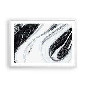 Pôster em moldura branca - Uma combinação de opostos - 70x50 cm