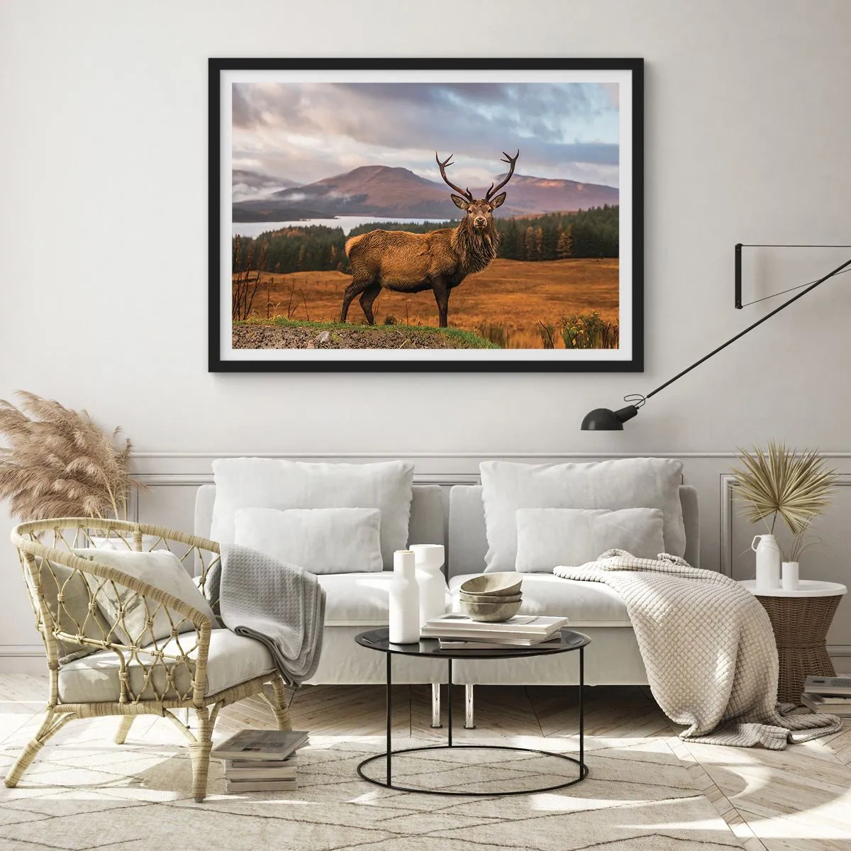 Pôster com moldura preta - A majestade da natureza - 70x50 cm