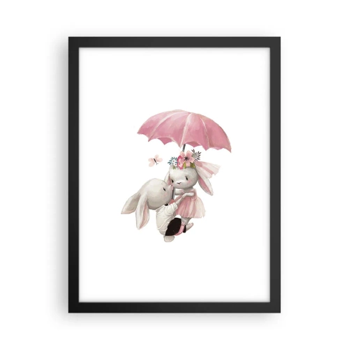 Pôster com moldura preta - Isso é amor - 30x40 cm