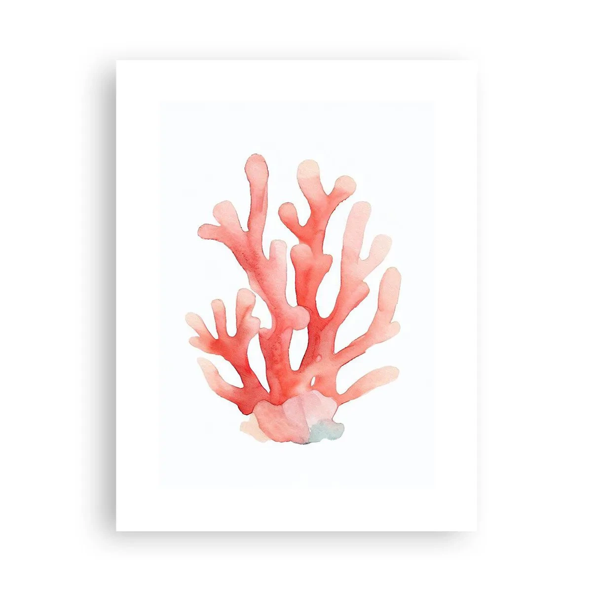 Pôster - Coral de cor coral - 30x40 cm