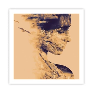 Pôster - Linda por natureza - 60x60 cm