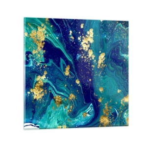 Quadro em vidro - Flocos de sol  - 40x40 cm