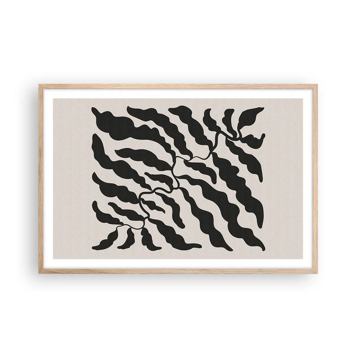 Pôster com moldura de carvalho claro - A natureza da praça - 91x61 cm