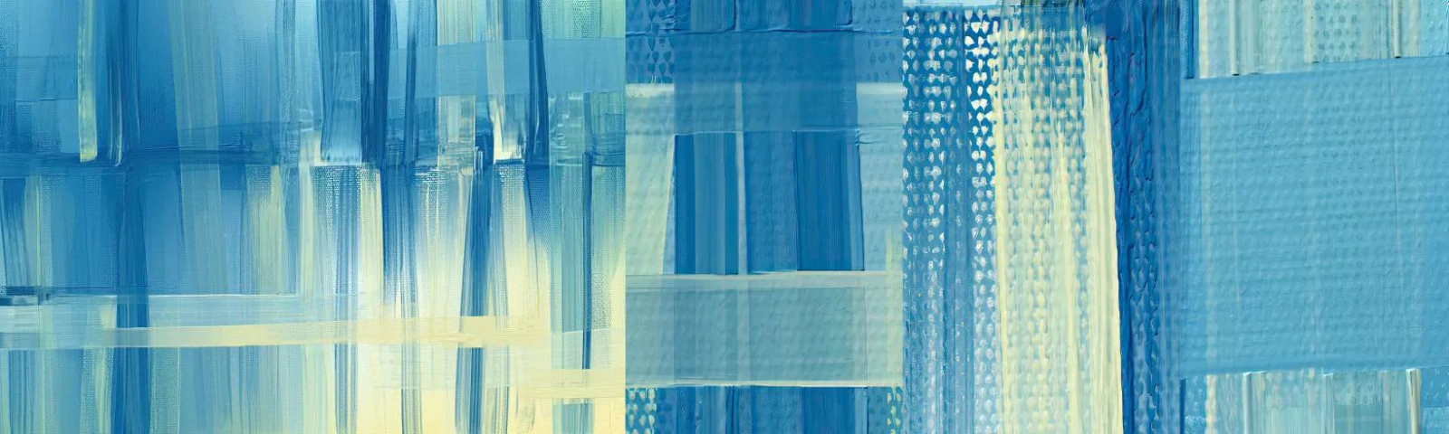 Amostra de Papel de Parede Standard Eco - Composição em turquesa - Abstração, Cintos, Marítimo - 100x30 cm