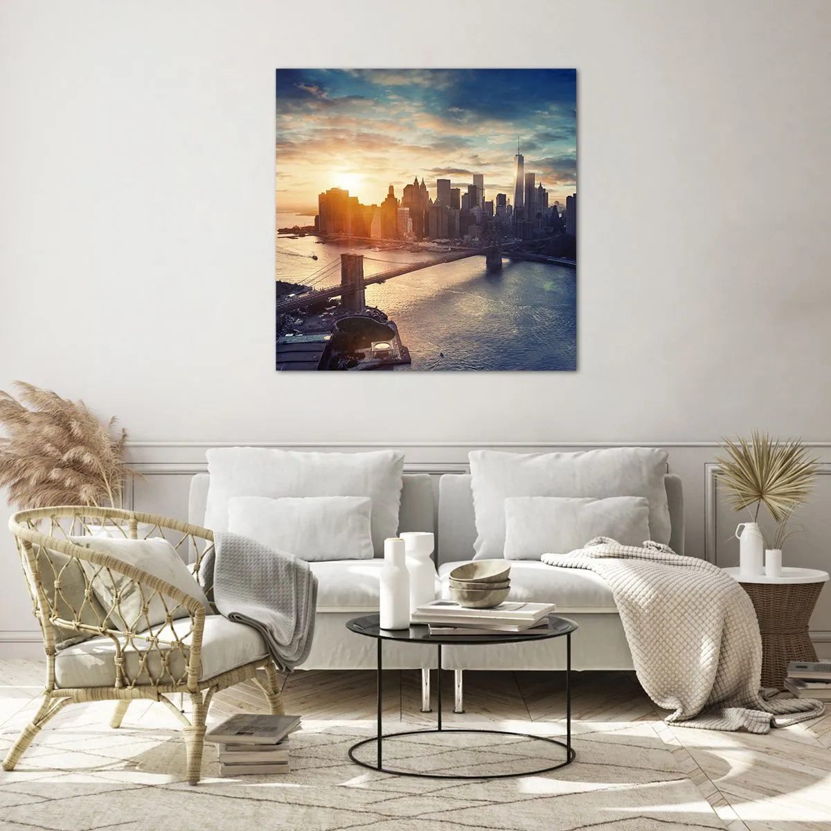 Quadro em vidro - Monumento da cultura ocidental - 70x70 cm