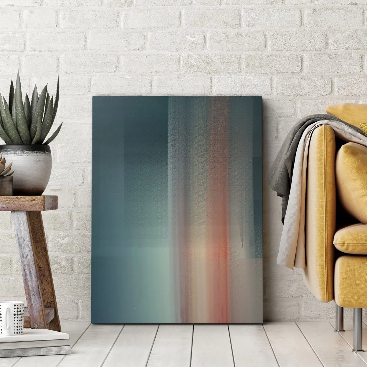 Quadro em tela - Resumo: ondas de luz - 50x70 cm