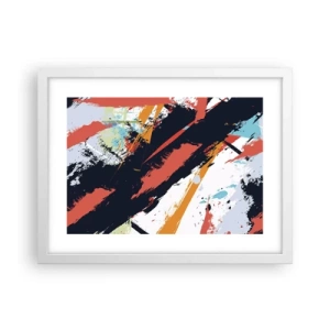 Pôster em moldura branca - Composição dinâmica - 40x30 cm