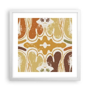 Pôster em moldura branca - Abstração sentimental - 40x40 cm