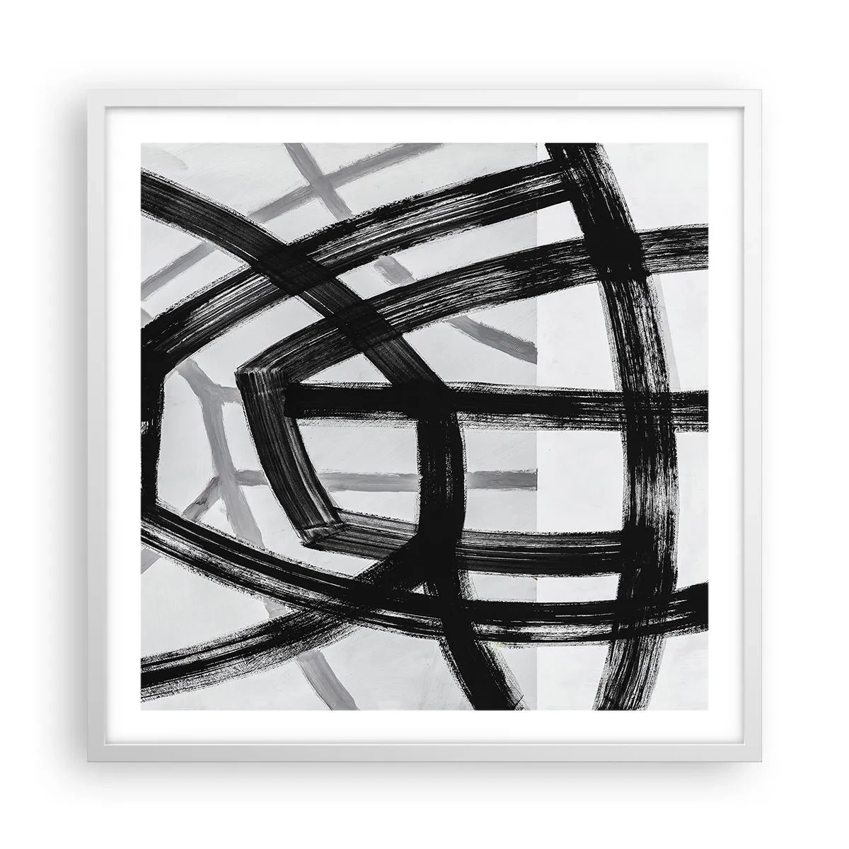 Pôster em moldura branca - Profundidade de construção - 60x60 cm