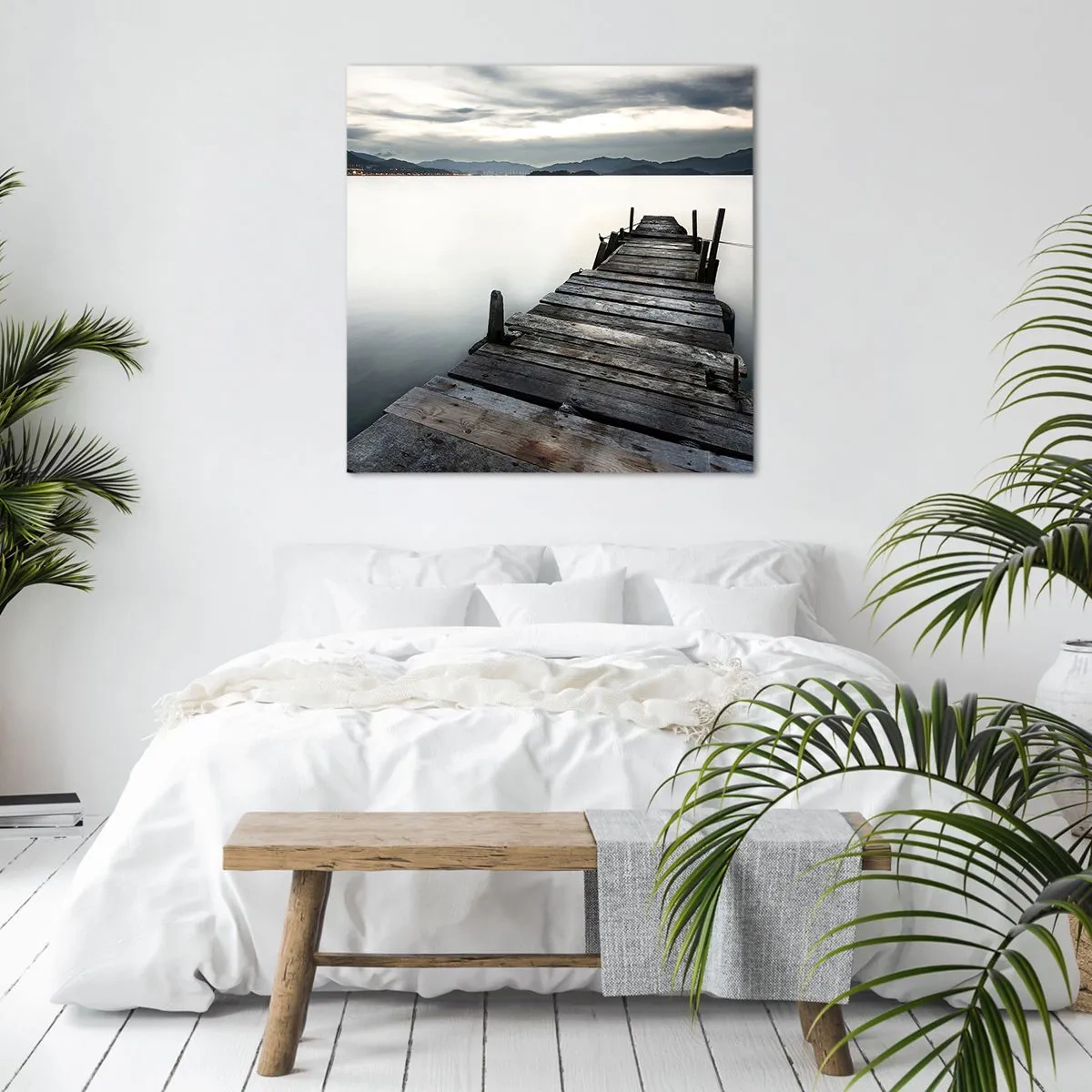 Quadro em tela - Mergulhar em paz - 40x40 cm