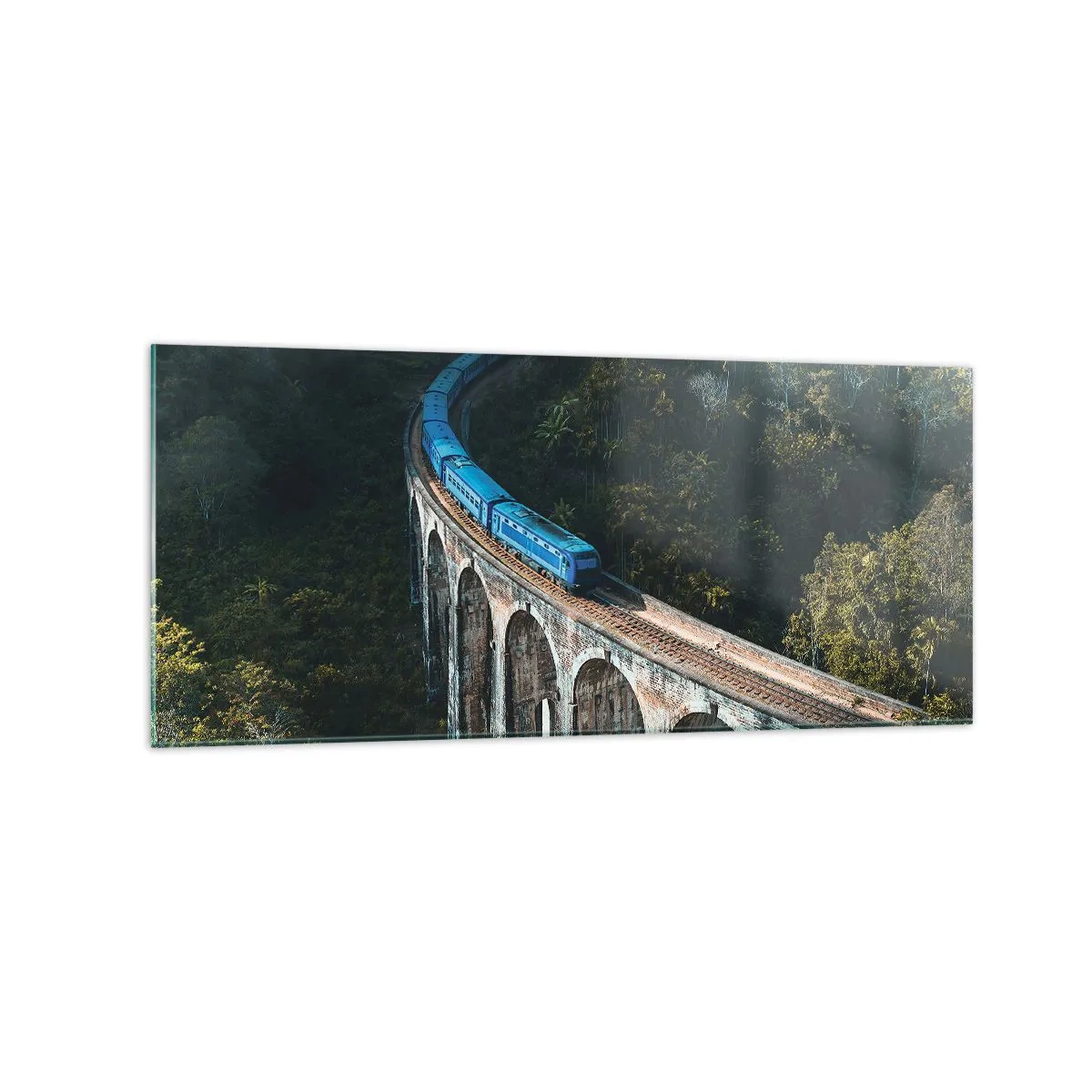 Quadro em vidro - Comboio para a natureza - 120x50 cm