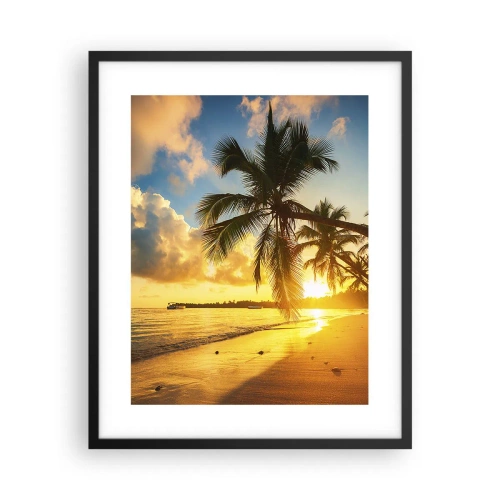 Pôster com moldura preta - Um sonho caribenho - 40x50 cm