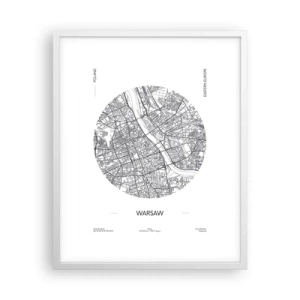 Pôster em moldura branca - Anatomia de Varsóvia - 40x50 cm