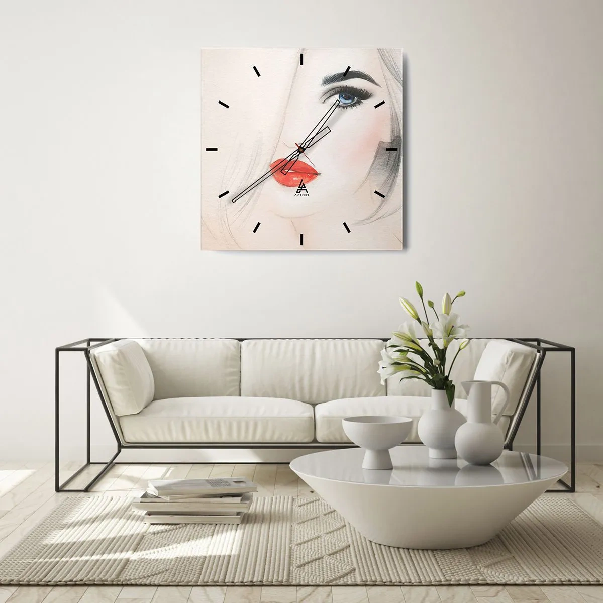 Relógio de parede - Relógio em vidro - Hipnotiza e intoxica - 40x40 cm