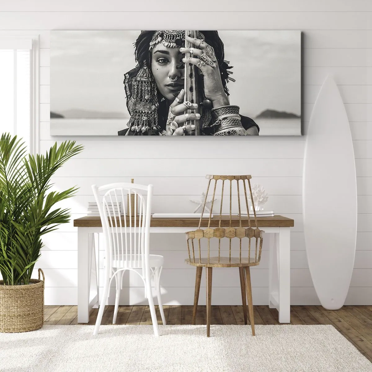 Quadro em tela - A própria música oriental - 160x50 cm