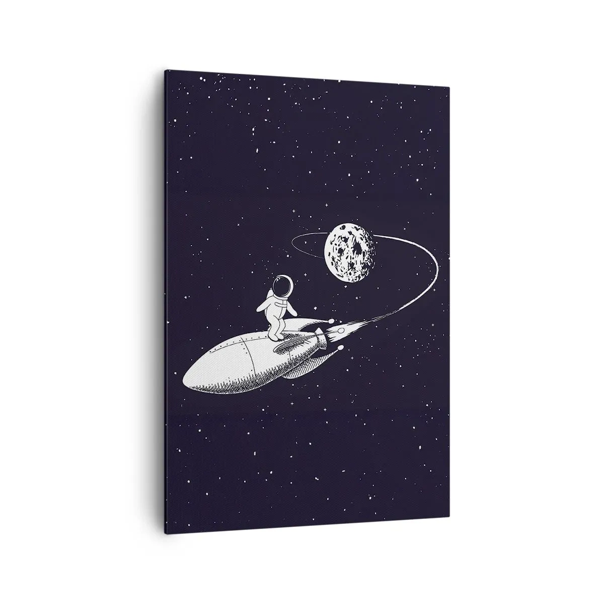 Quadro em tela - Surfista espacial - 70x100 cm