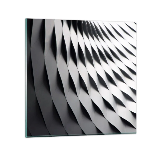 Quadro em vidro - Na superfície das ondas - 70x70 cm