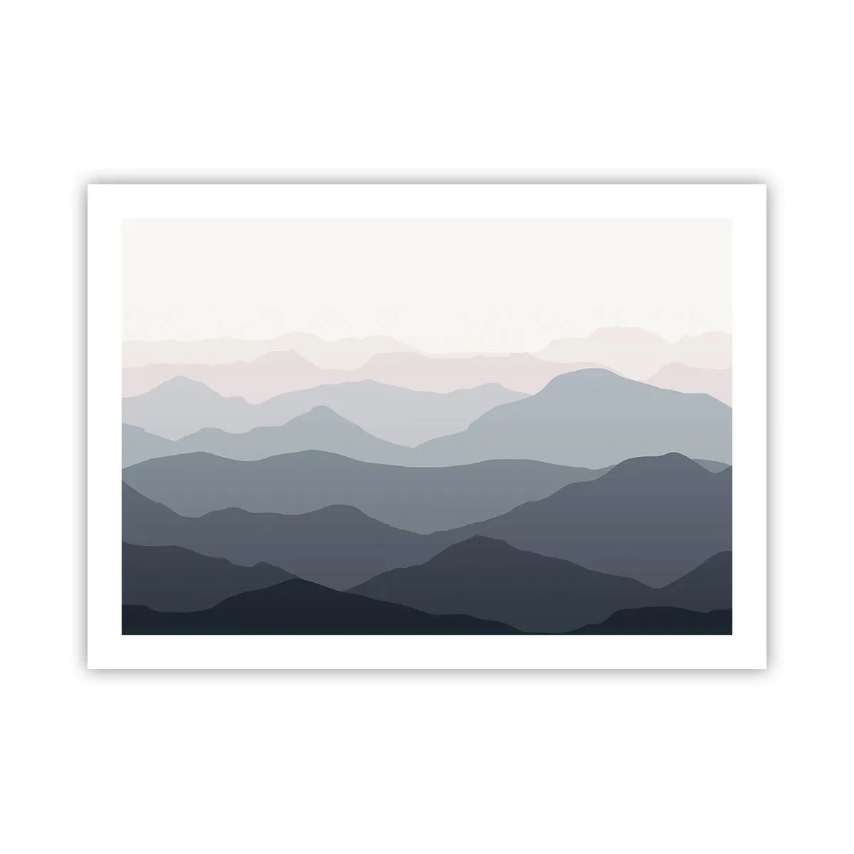 Pôster - Ondas de montanha - 70x50 cm