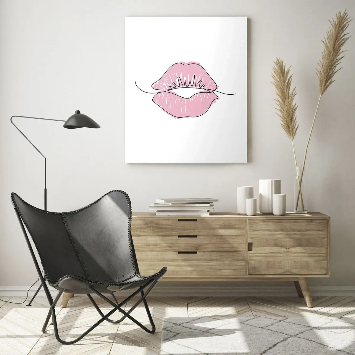 Quadro em vidro - Pronto para beijar? - 70x100 cm
