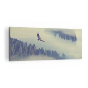 Quadro em tela - Eu vi a sombra de uma águia - 100x40 cm