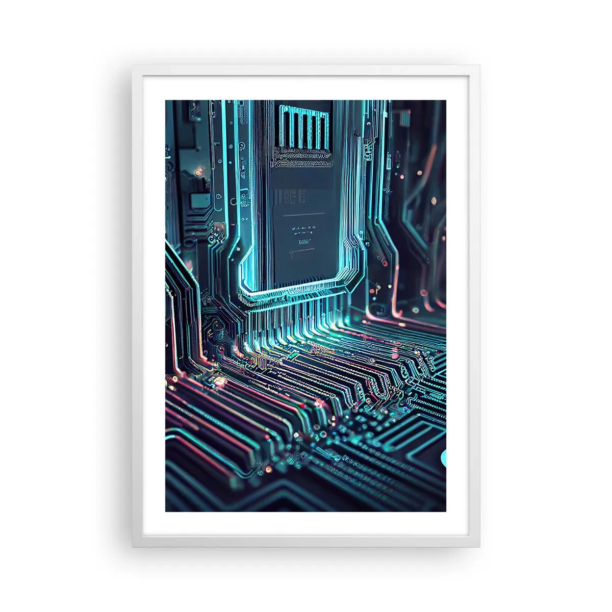 Pôster em moldura branca - Só estou a pensar... - 50x70 cm