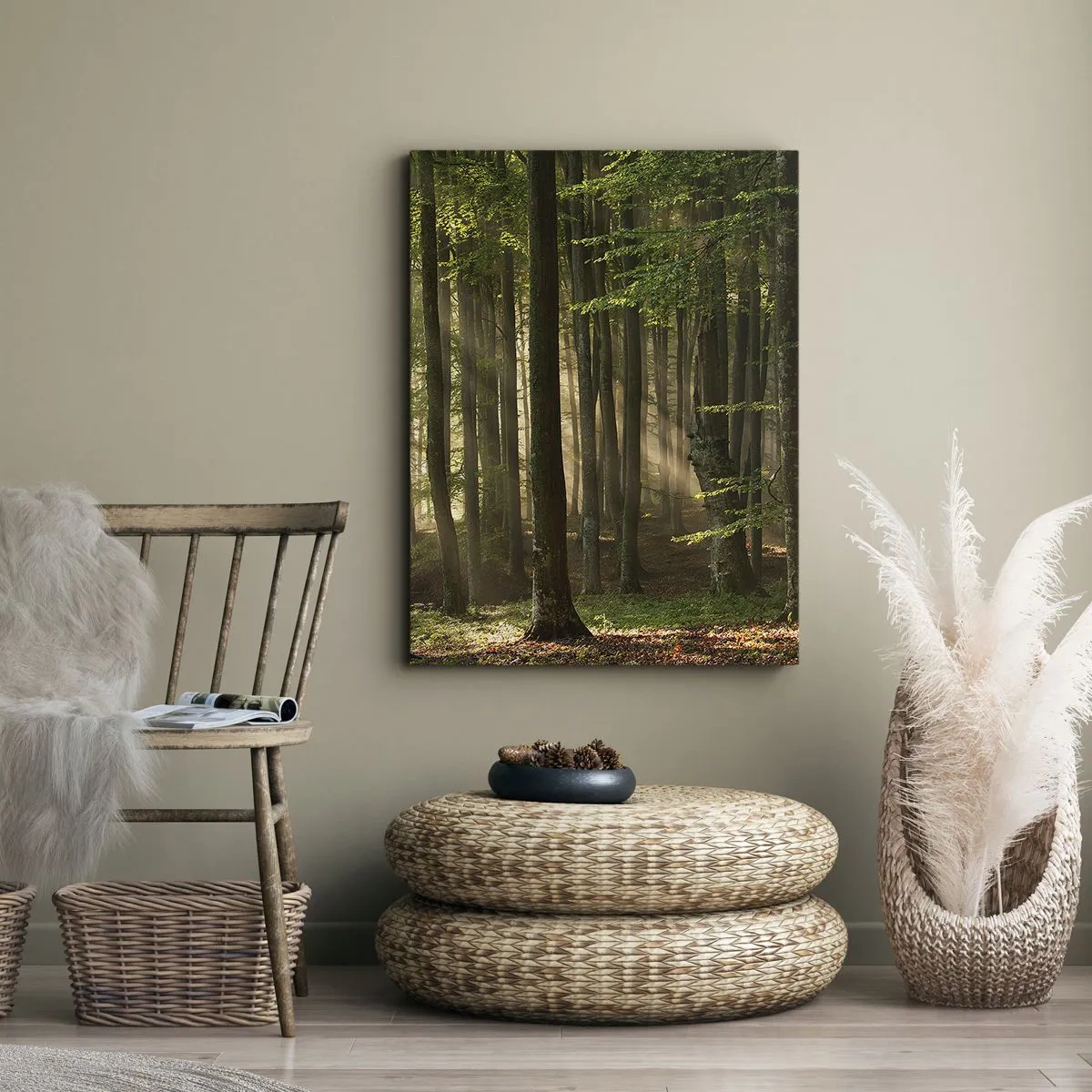 Quadro em tela - Radiante em uma manhã de primavera - 45x80 cm