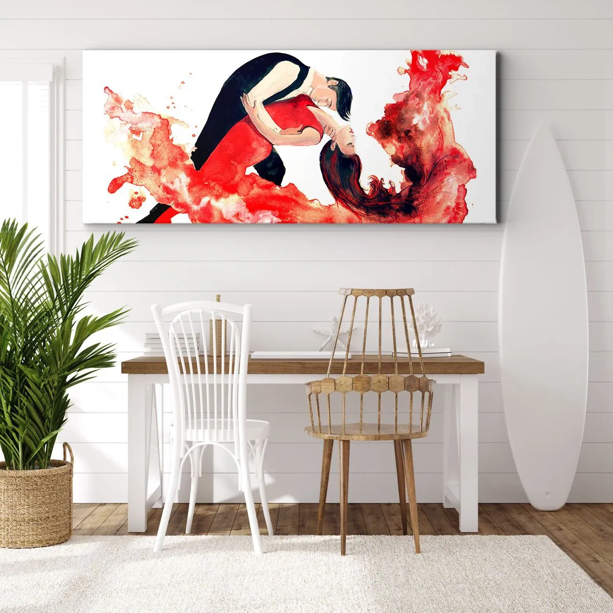 Quadro em tela - Tango - uma onda sensual - 100x40 cm
