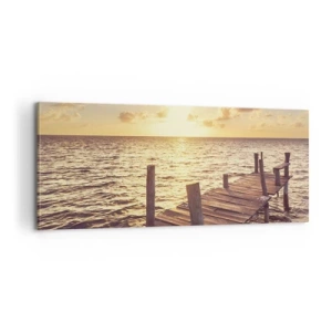 Quadro em tela - A terra dourada da gentileza - 100x40 cm