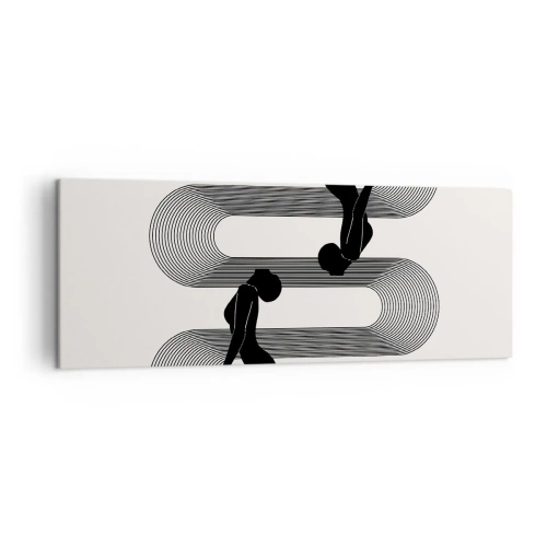 Quadro em tela - Simetria sensual - 140x50 cm