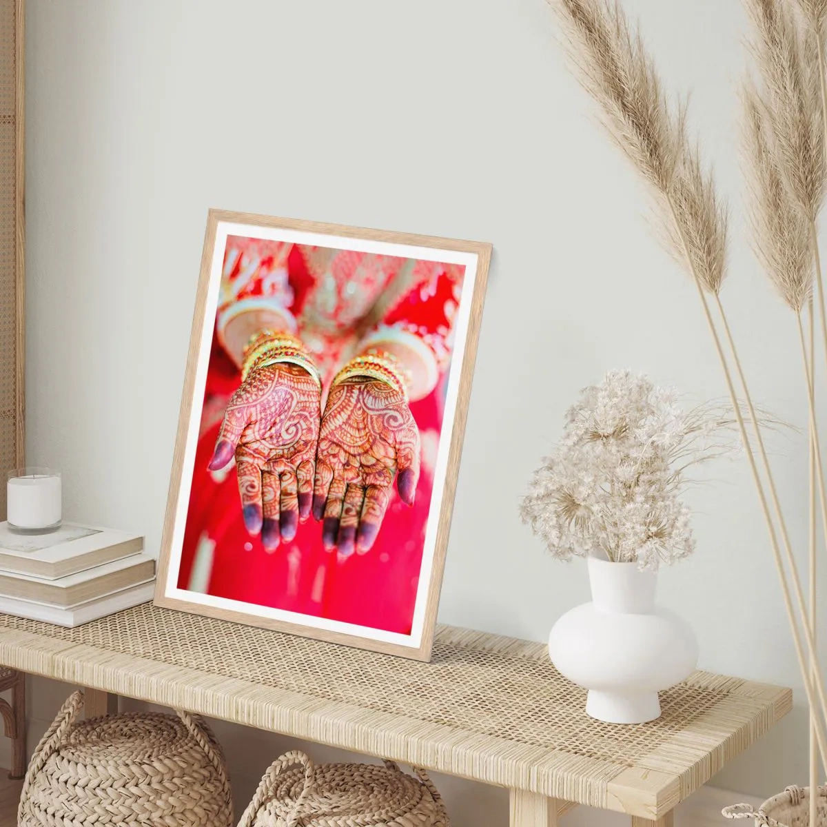 Pôster com moldura de carvalho claro - Pronto para alcançar a felicidade - 61x91 cm