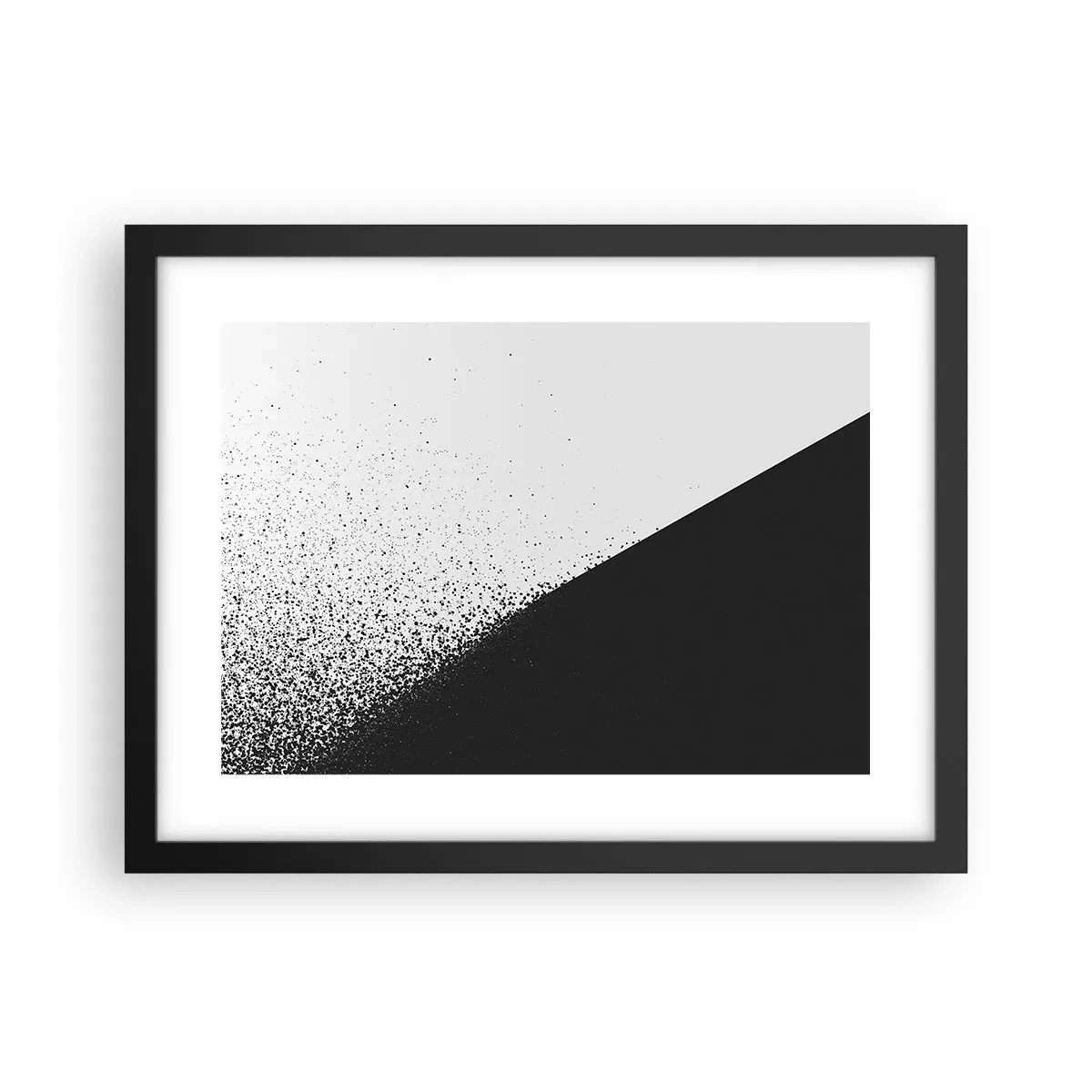 Pôster com moldura preta - Cada vez mais rápido, cada vez mais - 40x30 cm