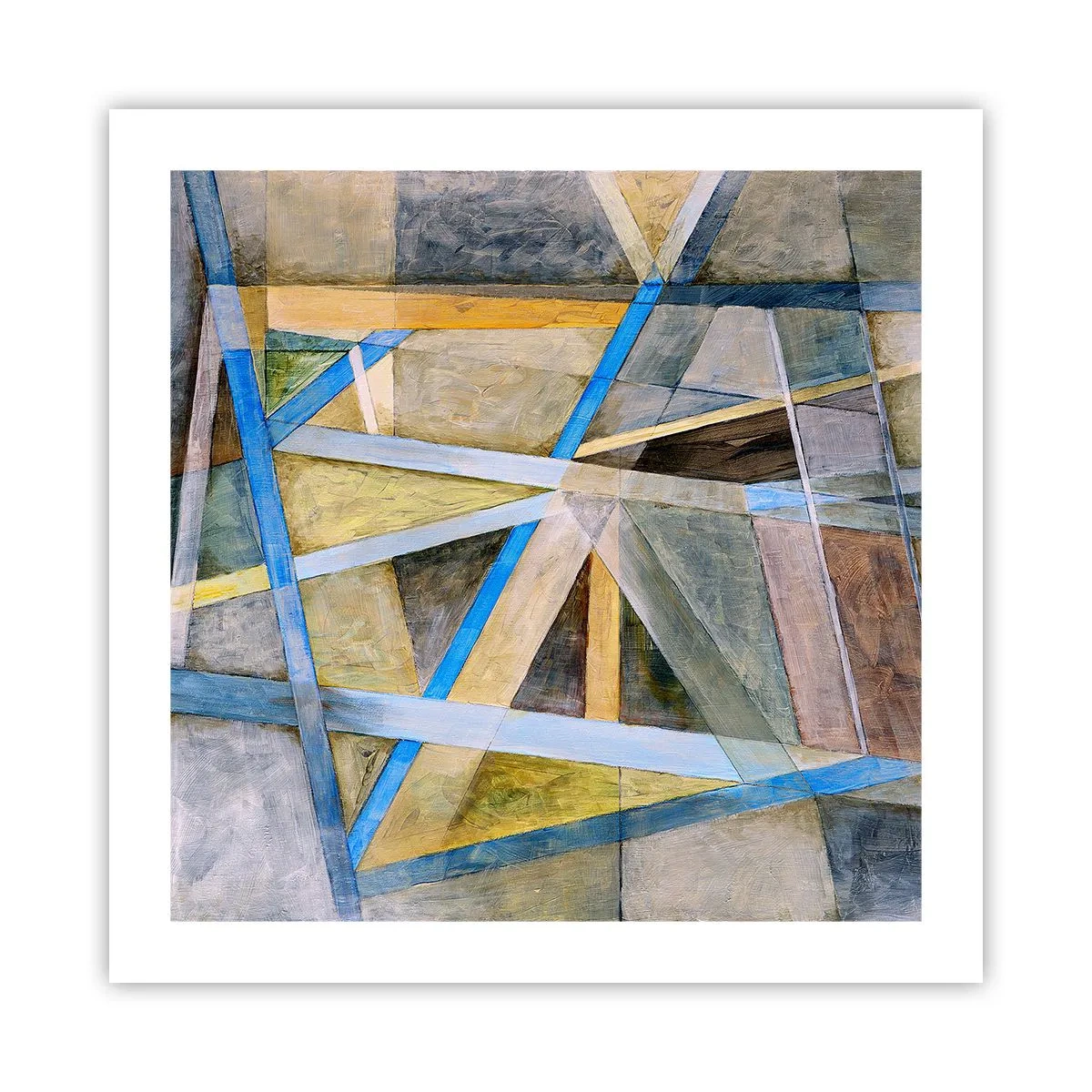 Pôster - Em linha reta ou na diagonal? - 50x50 cm