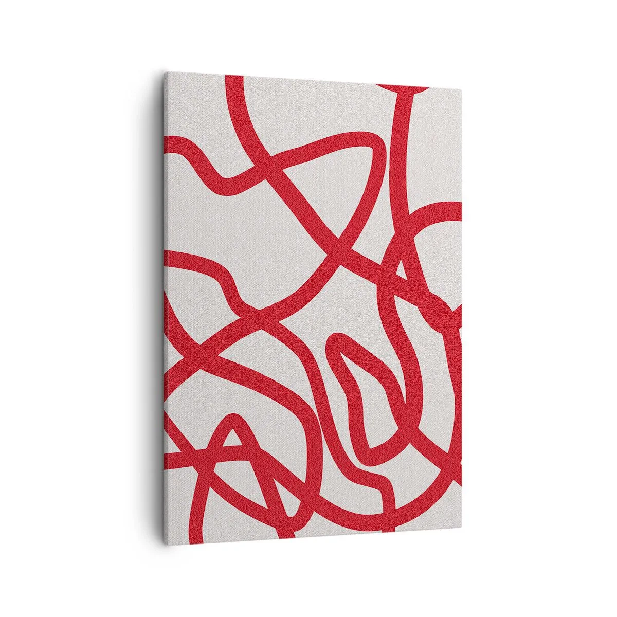 Quadro em tela - Vermelho em branco - 50x70 cm