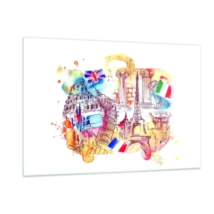 Quadro em vidro - Tournée europeia - 120x80 cm