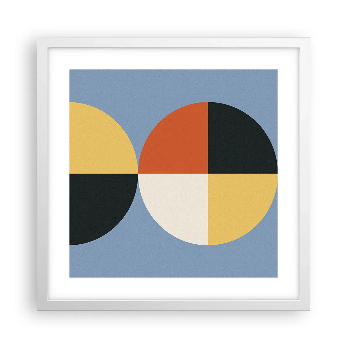 Pôster em moldura branca - Verja e conte - 40x40 cm