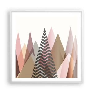 Pôster em moldura branca - Vista piramidal - 60x60 cm