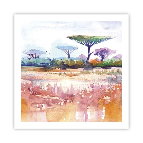 Pôster - Cores da savana - 60x60 cm